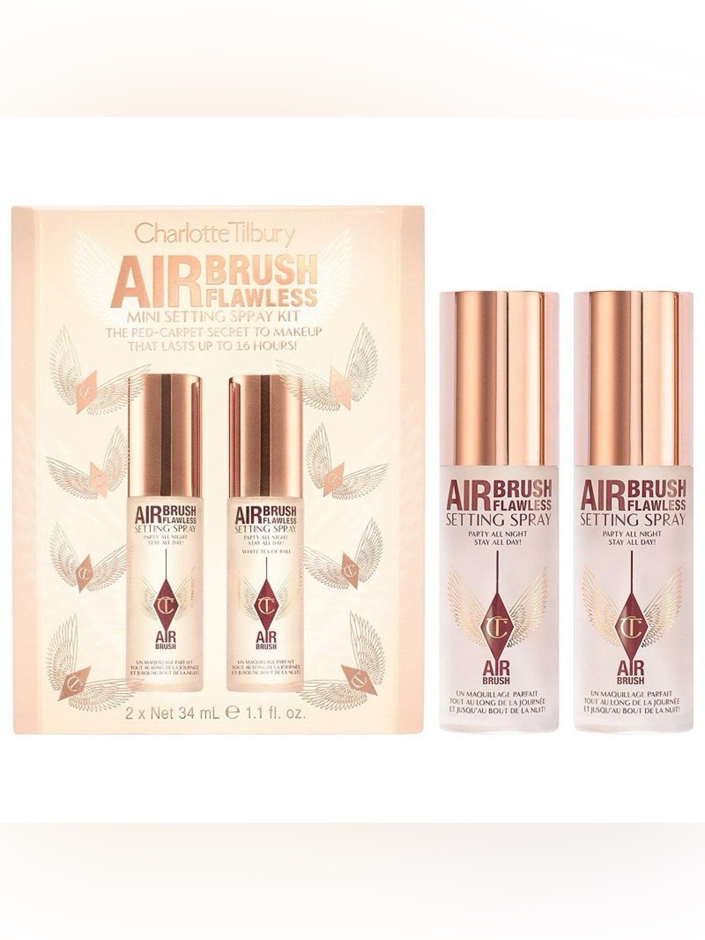 Charlotte Tilbury Mini Airbrush Flawless Setting Spray Duo Set